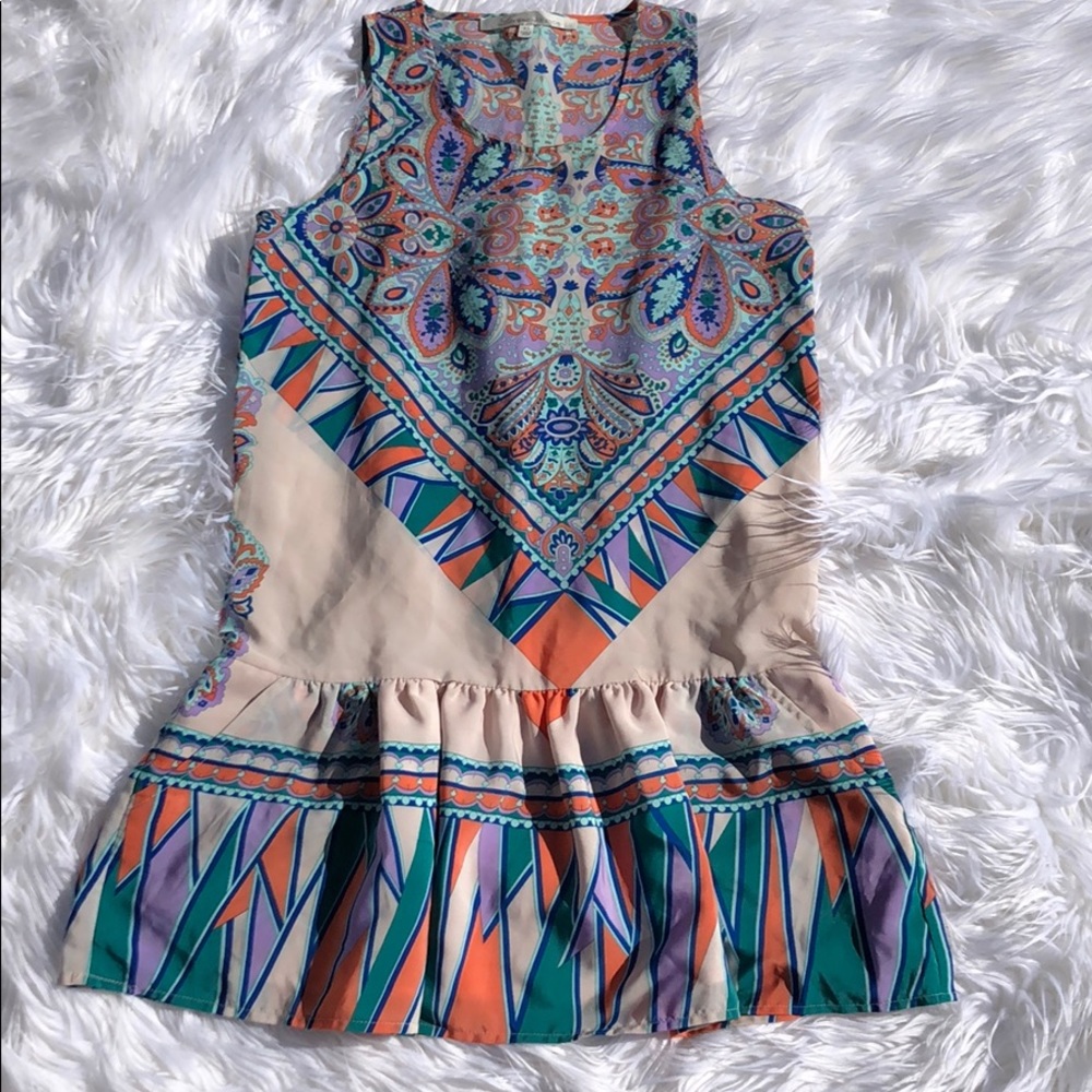Lovers + Friends Cat Blush Scarf Mini Dress